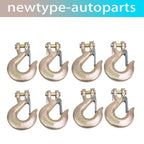 8Pcs Clevis Slip Hook 3/8" for G70 (Heavy Duty, Safety Latch)