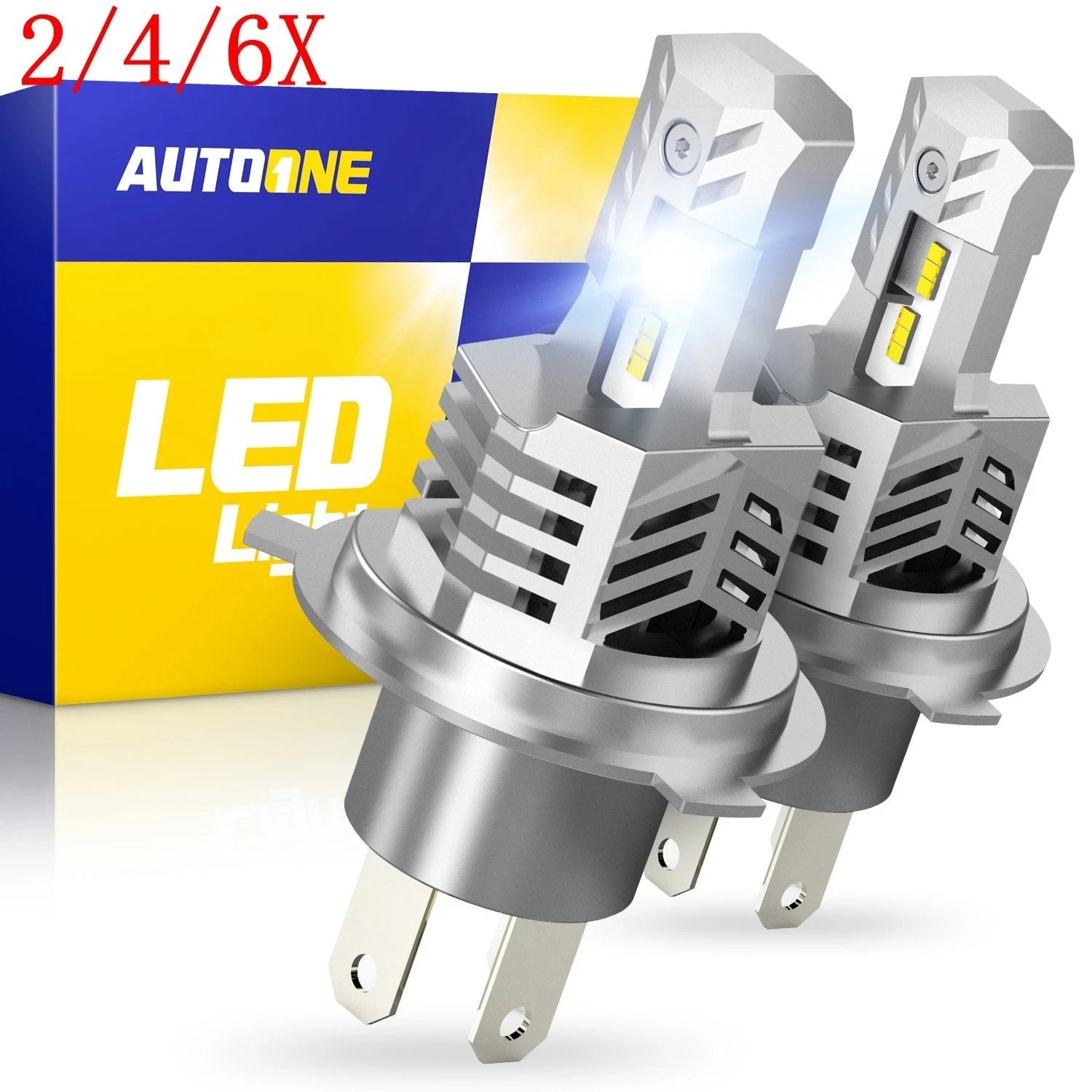2X H4 9003 LED Headlight Bulb Conversion Kit for Autoone