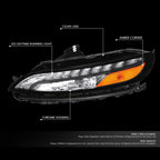 2X Chrome Amber LED DRL Front Turn Signal Lamps for Jeep Cherokee (2014–2018)
