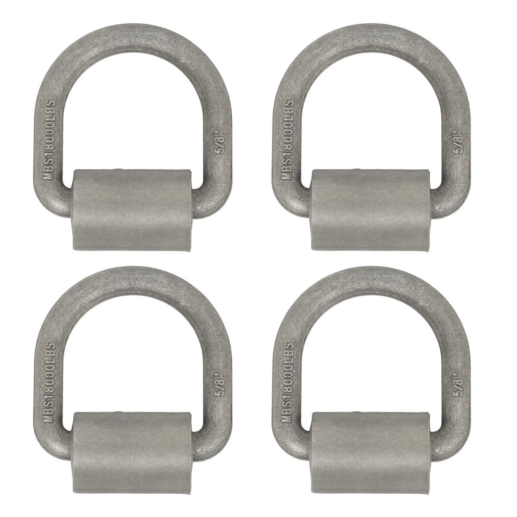 Set of 4 Heavy Duty Weld-On Forged D Rings for Automotive Use