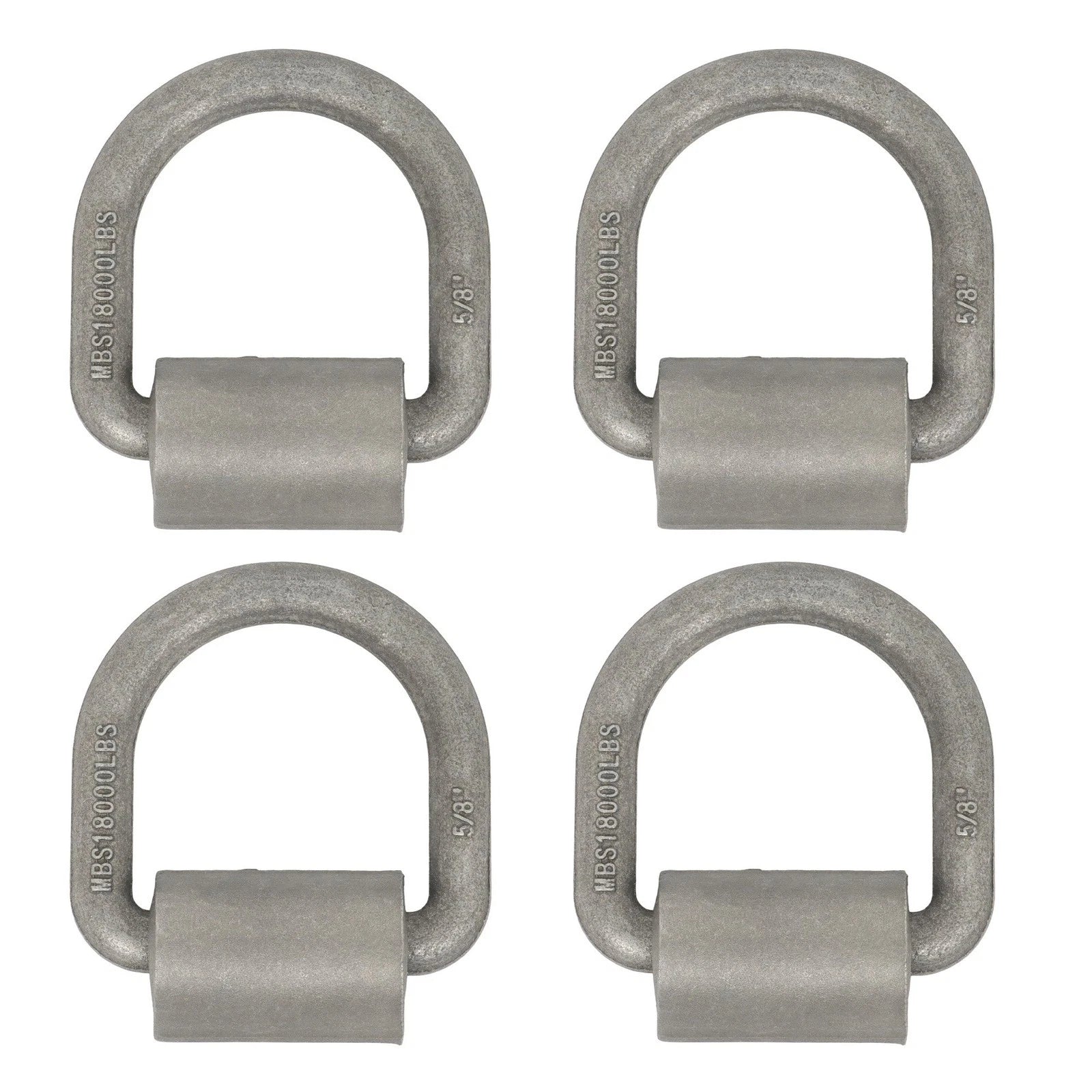 Set of 4 Heavy Duty Weld-On Forged D Rings for Automotive Use