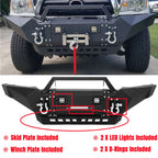 Front Bumper for Toyota Tacoma (2005–2015) with LED Lights & Winch D-rings