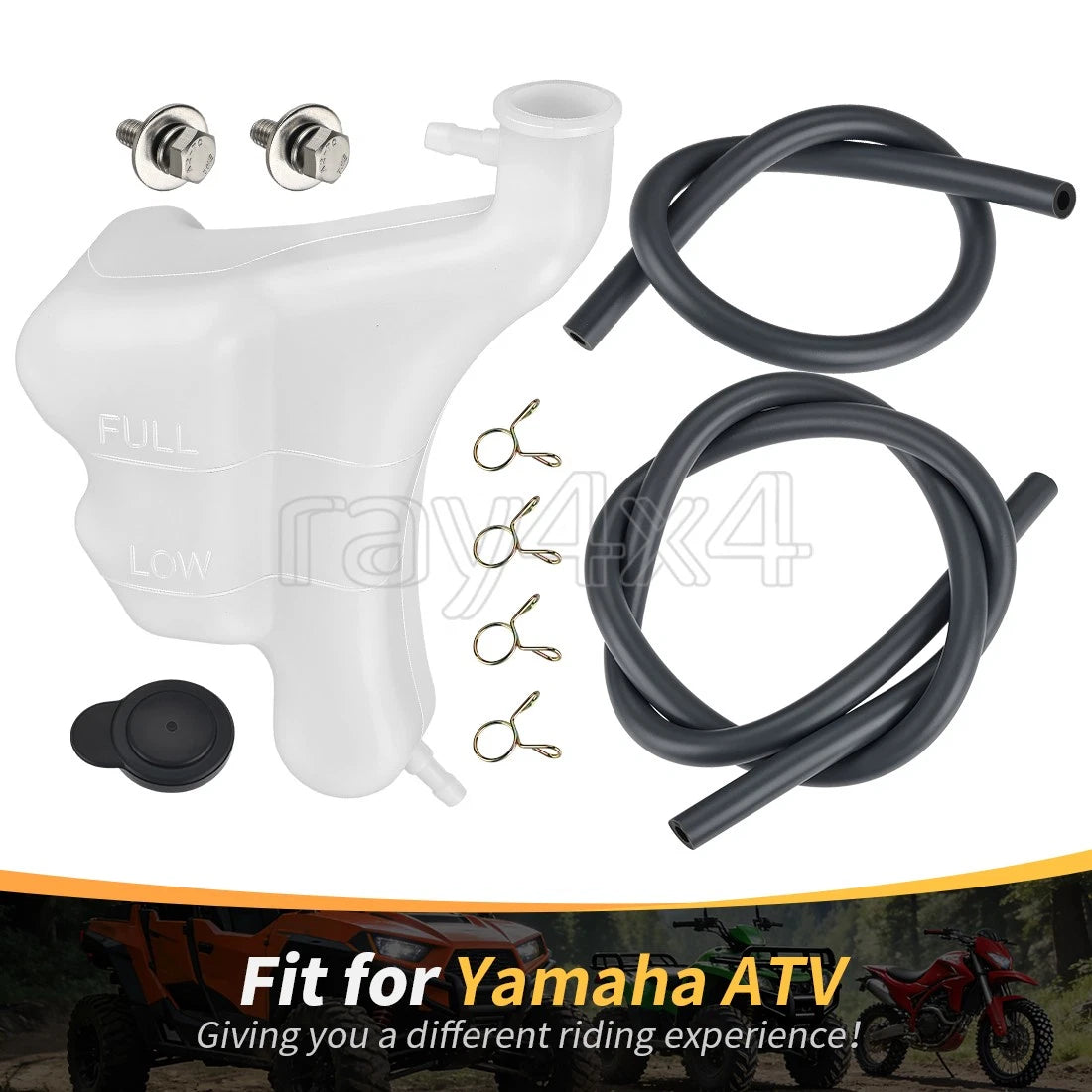 Coolant Reservoir Radiator Tank & Cap for Yamaha Raptor YFM700 YFM700R (2006–2024)