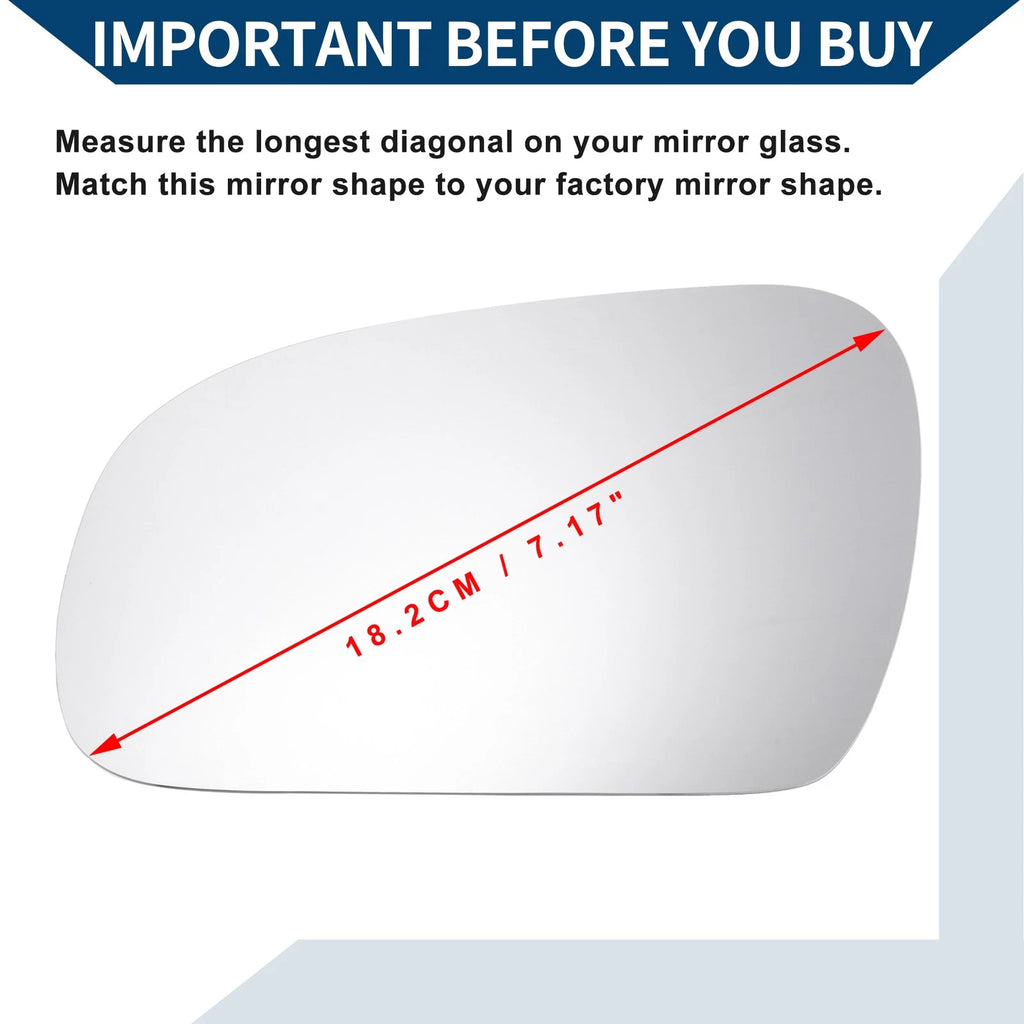 Left Side Mirror Glass Replacement for Volkswagen Fox (2003–2010)
