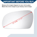 Left Side Mirror Glass Replacement for Volkswagen Fox (2003–2010)