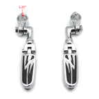 Chrome Flash 3" FootPeg for Yamaha XV250, Harley Dyna Touring