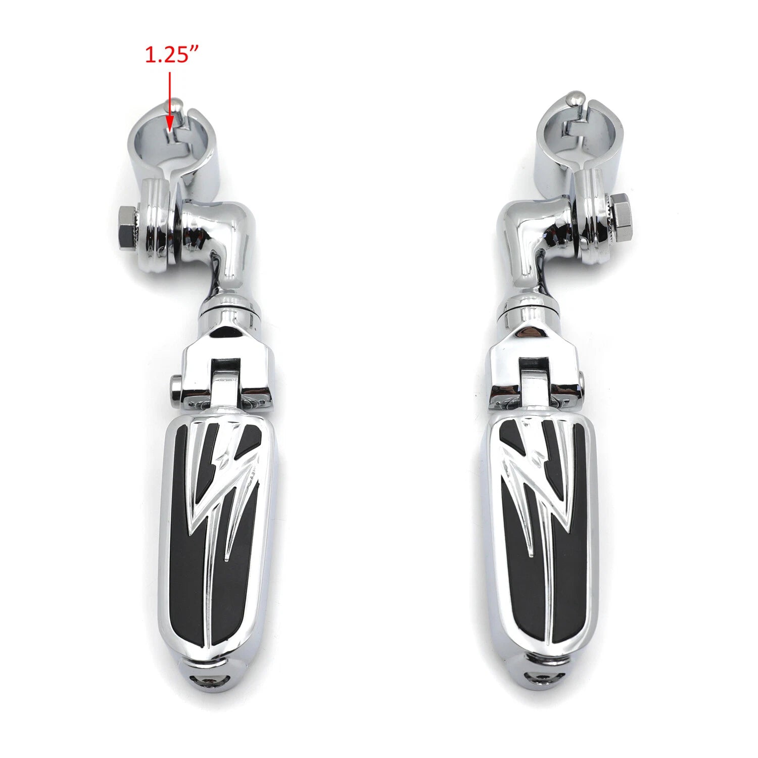 Chrome Flash 3" FootPeg for Yamaha XV250, Harley Dyna Touring