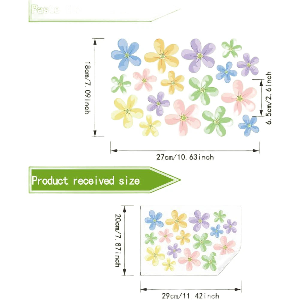 Floral Wall Sticker for Home Decoration (29x20x1cm)