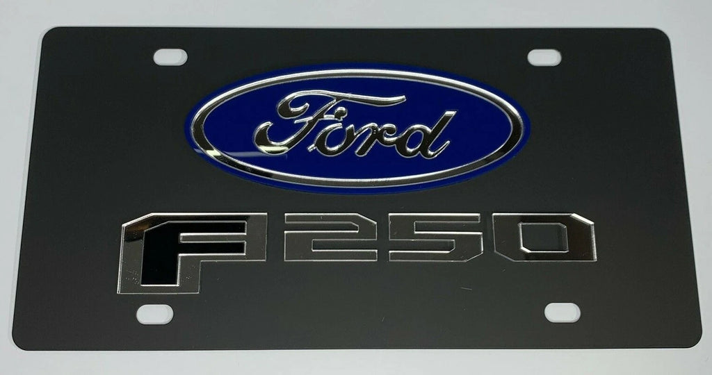 Vanity License Plate Frame for Ford F250 Pickup Truck Licensed Logo Emblem (2011–2016)