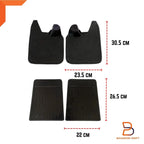 Black Rubber Mud Flaps for 2WD Toyota Hilux (1988-1996)