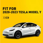 Pair of Black Rearview Mirror Cap Covers for Tesla Model Y (2020-2023)