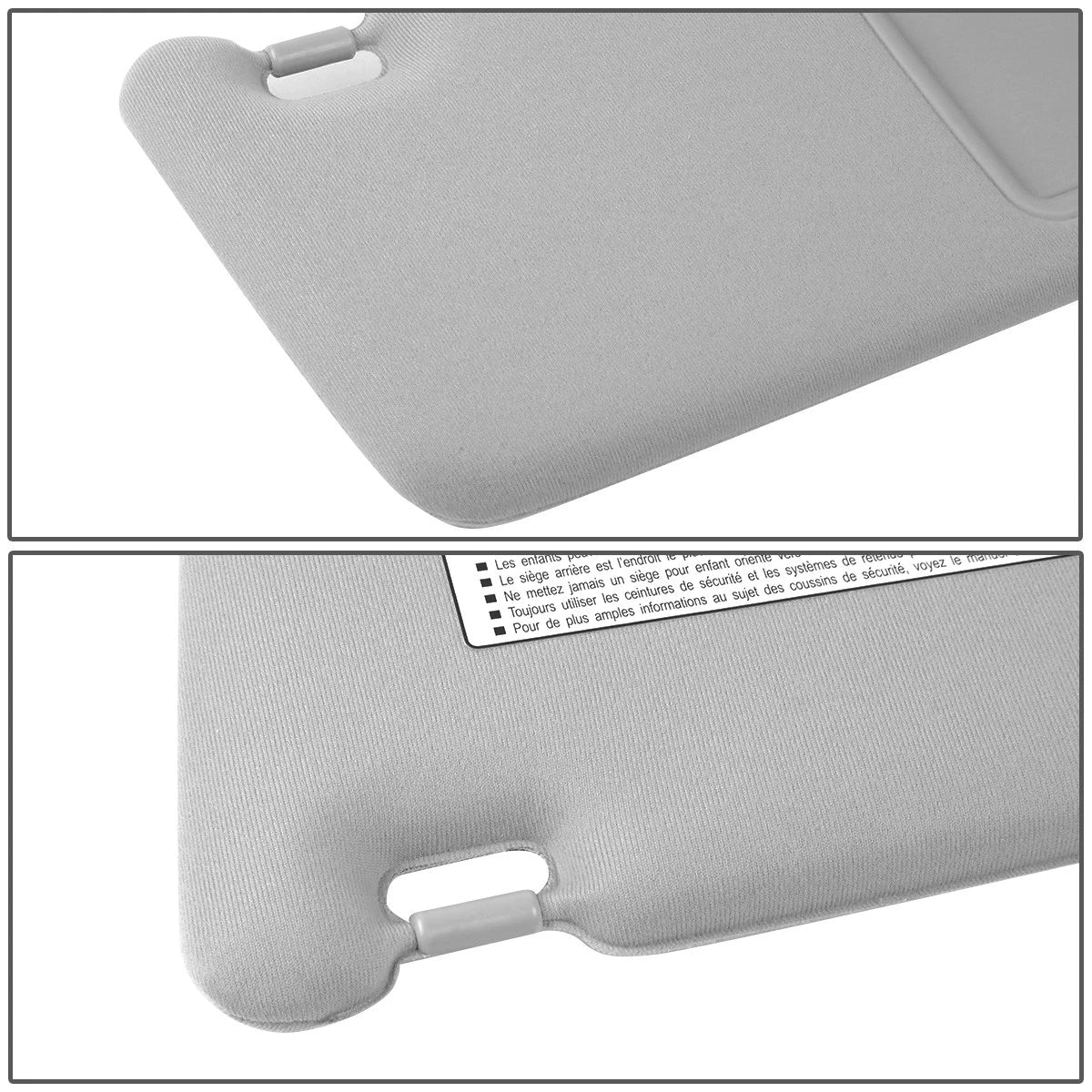 Right Passenger Side Sun Visor for Toyota Venza (2009–2016) OE Style Grey