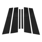 6 Pcs Door Pillar Window Trim for BMW 3-Series (2013 - 2018) Black