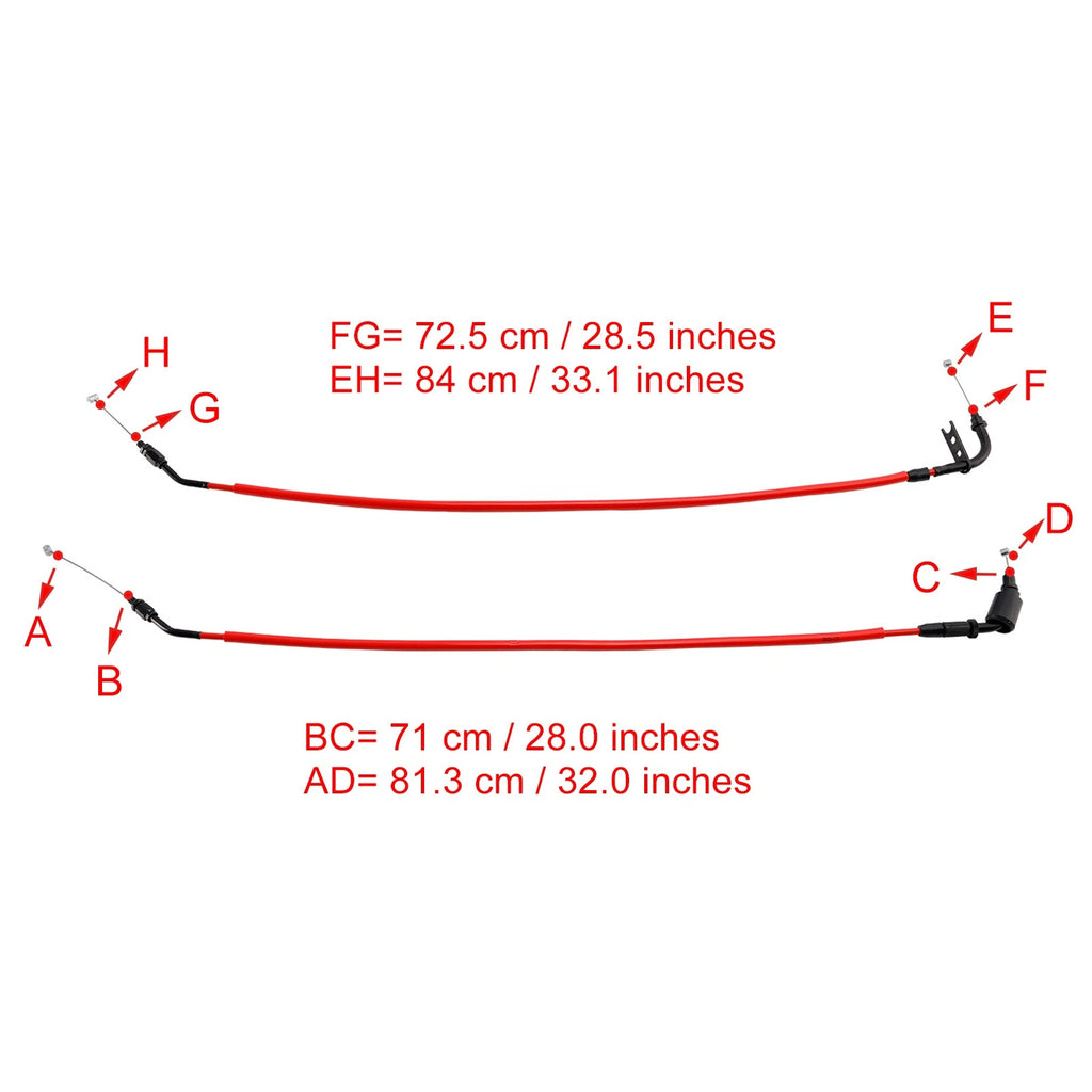 Throttle Cable Wire for Suzuki GSXR600 GSXR750 (2011–2023) Red