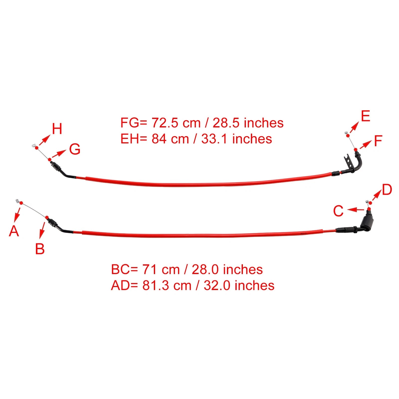 Throttle Cable Wire for Suzuki GSXR600 GSXR750 (2011–2023) Red