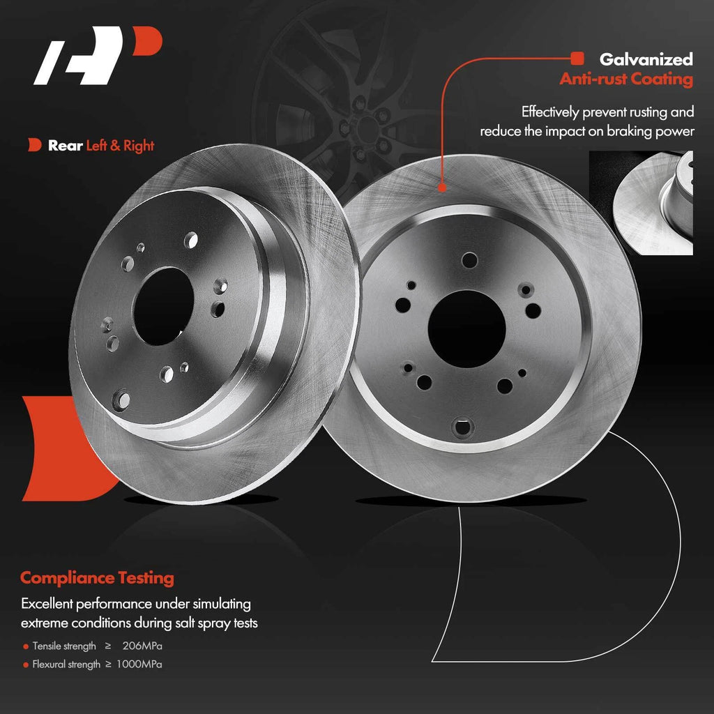 Rear Disc Brake Rotors & Pads for Acura RDX Honda CR-V AWD (2007–2019)