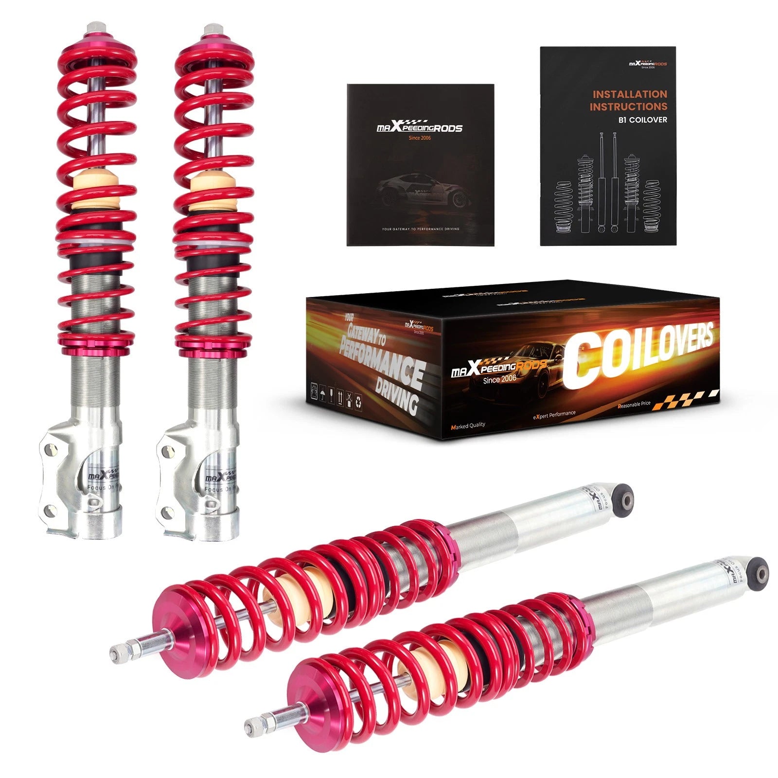 BFO Coilovers Shock Absorber Assembly Spring Struts For VW MK2 MK3 GOLF & JETTA