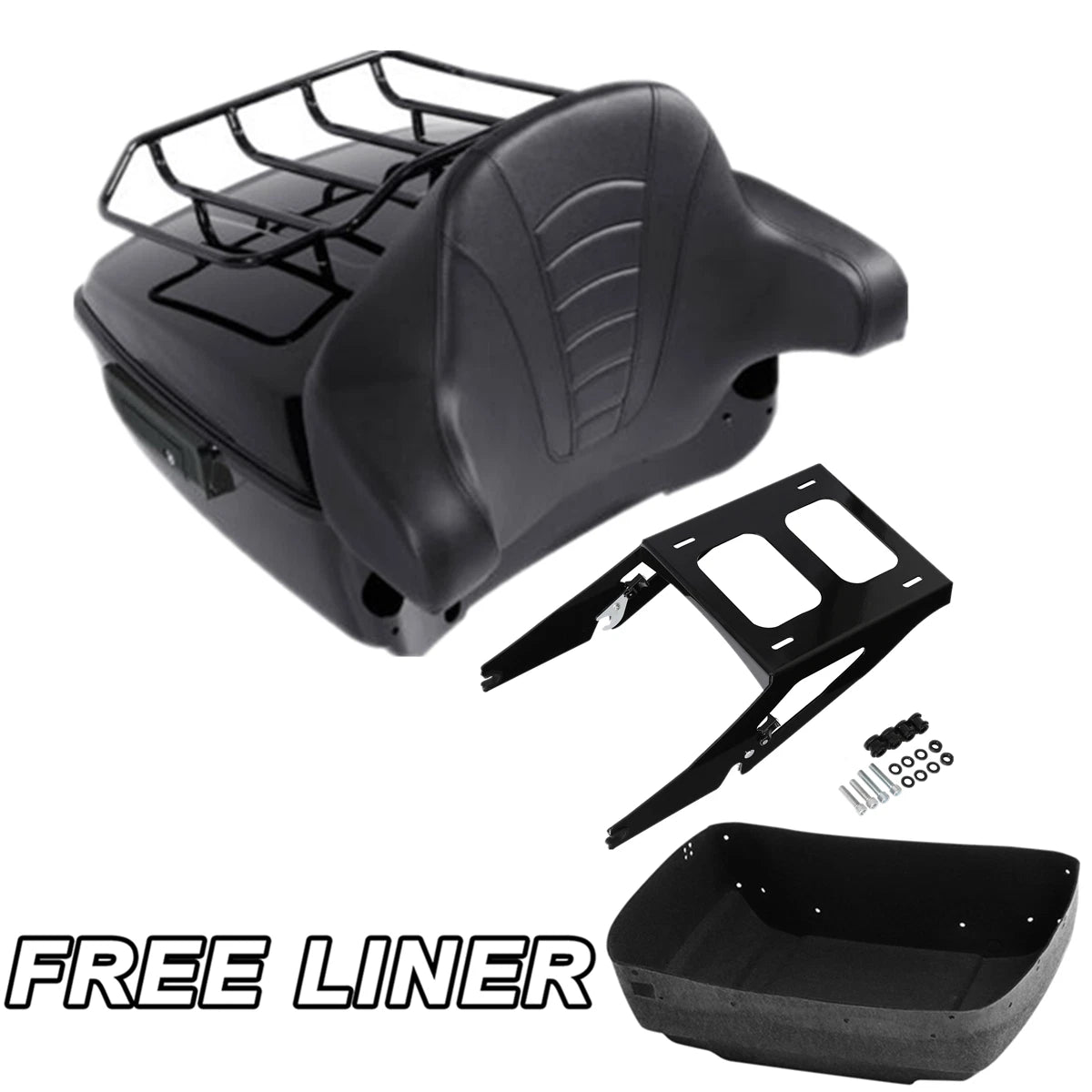 Trunk Backrest Pad Mount Rack for Harley Sport Glide FLSB (2018–2023)