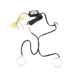 80MM RGB Phone Control Angel Eye Halo Rings Headlight DRL for Car