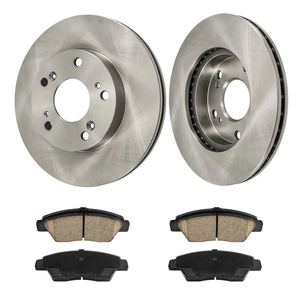 Front Vented Brake Rotors and Ceramic Pads Kit for Honda CR-Z (2011–2015)