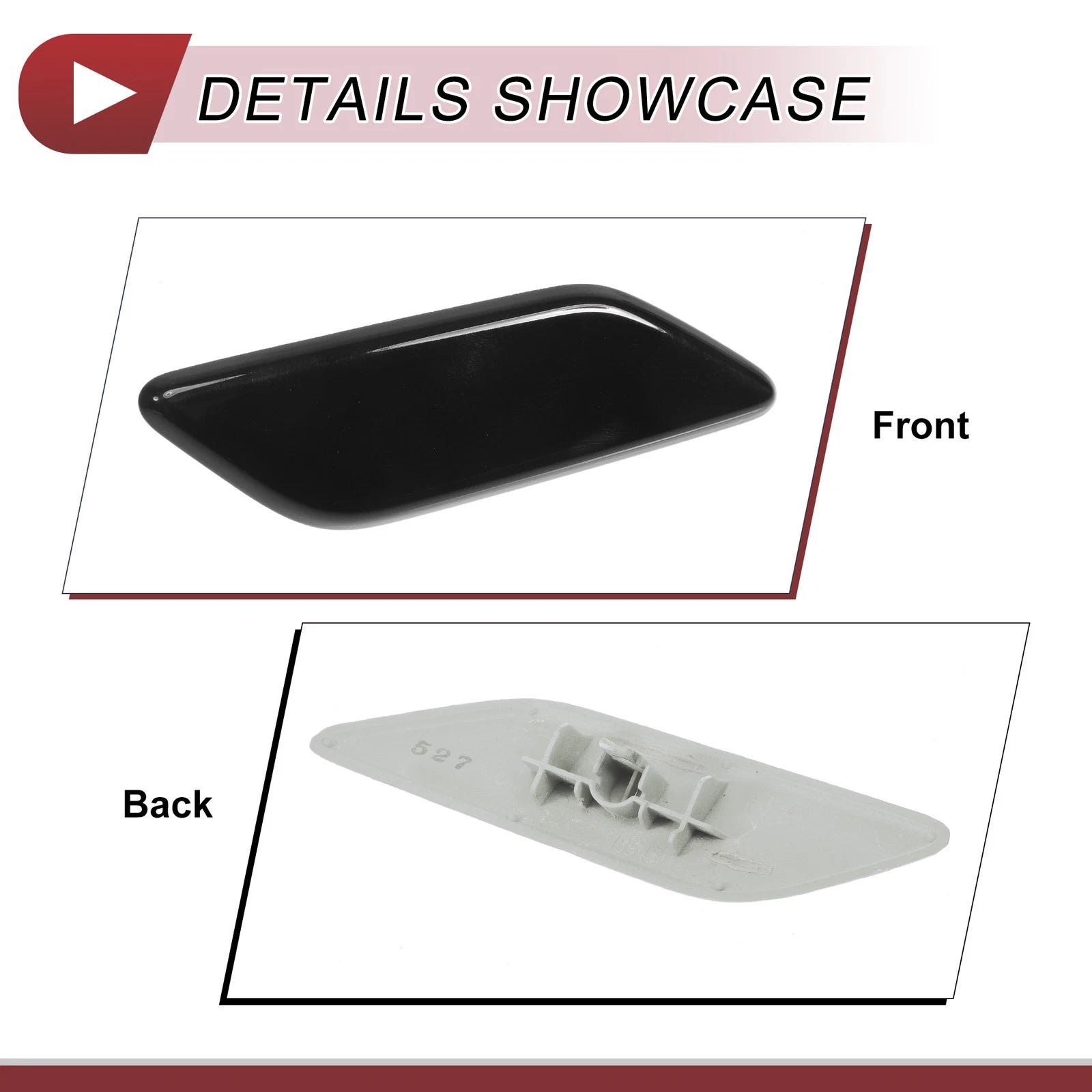 Front Right Washer Nozzle Cover Cap for Honda CR-V (2015–2017) Black