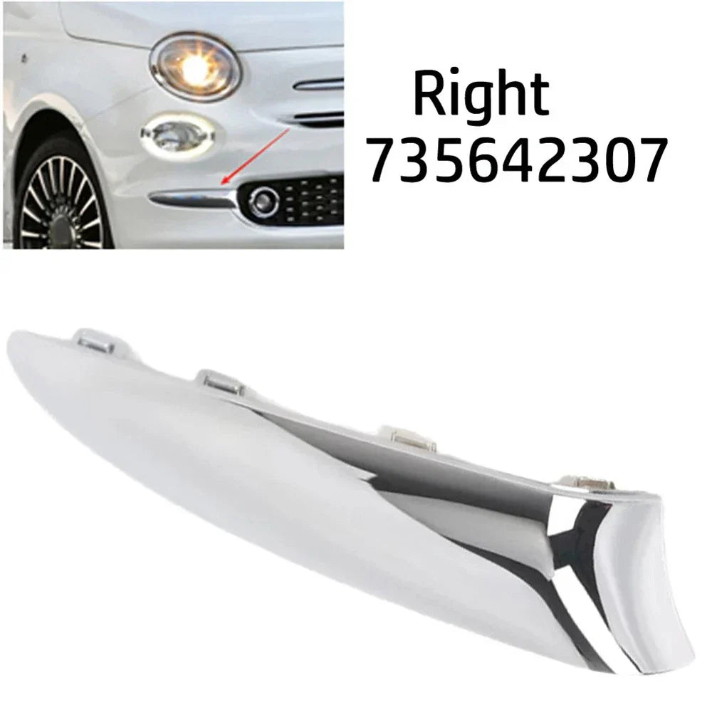 Right Front Bumper Moulding Chrome Trim for Fiat 500 (2016-2020)