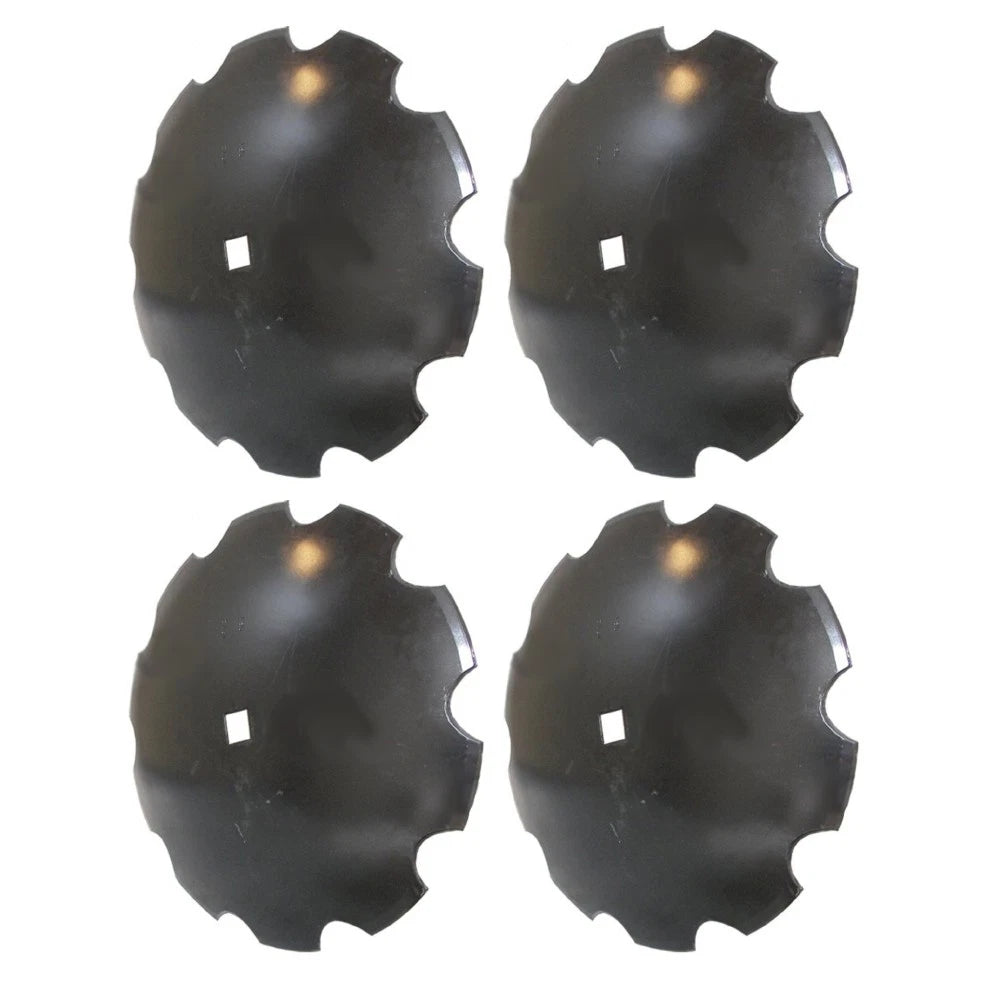 4 Pack Disc Harrow Blade 20" Notched for Various Brands (Fits 1 1/8" Axle)