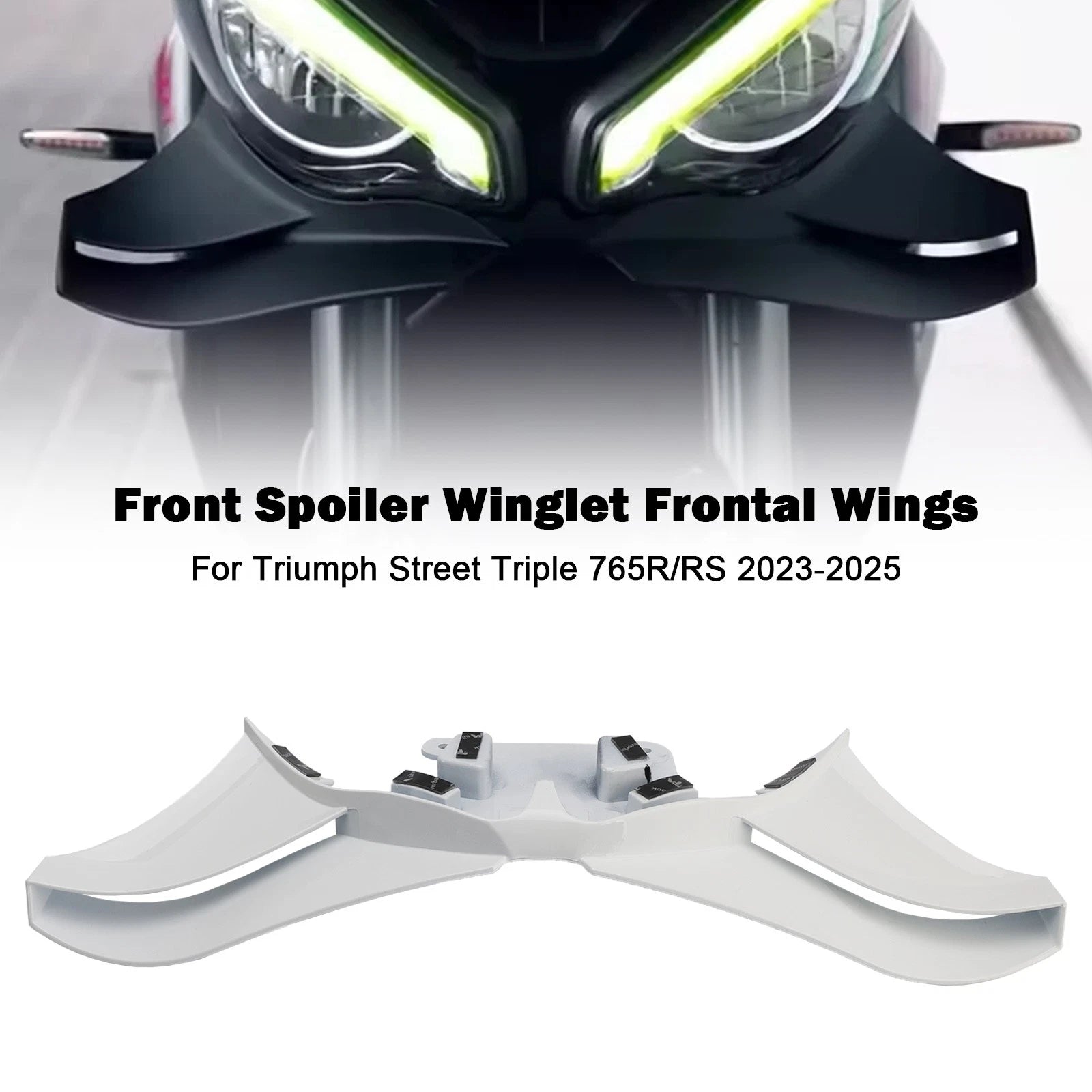 Front Spoiler Winglet for Triumph Street Triple 765R/RS (2023–2025) White