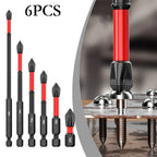 6pc PH2 Magnetic Screwdriver Drill Bit Set for Automotive Use