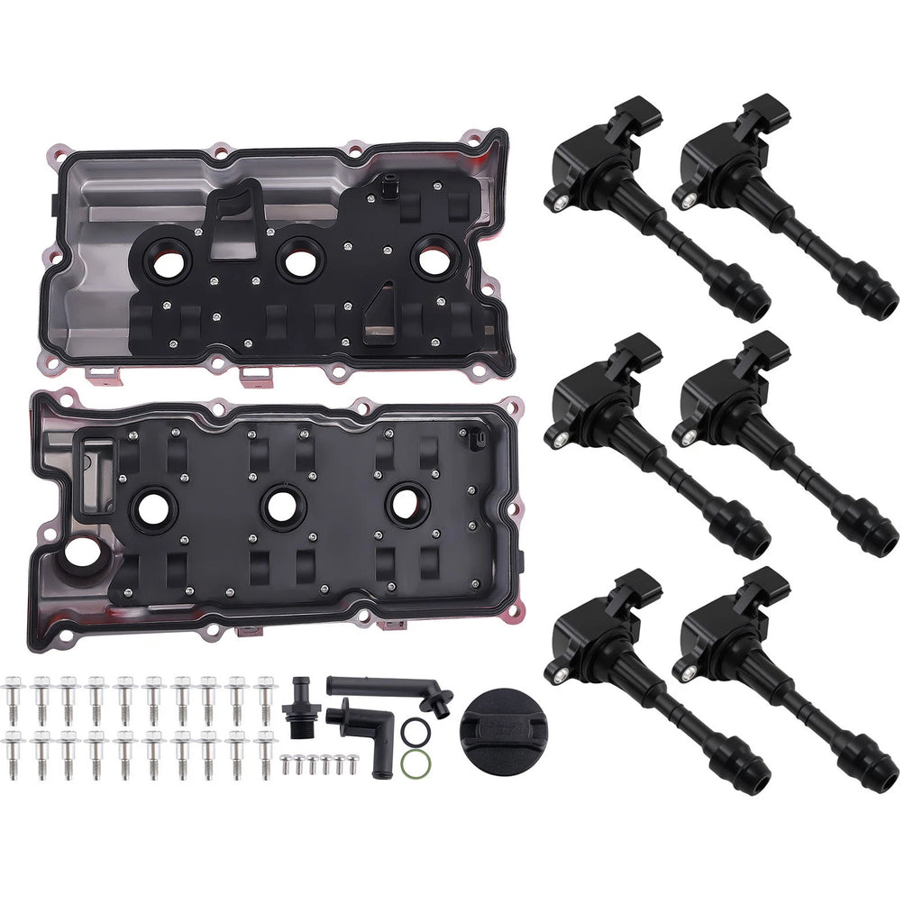 Aluminum Valve Cover Set & Coils for Nissan 350Z Infiniti G35 (2003–2006)
