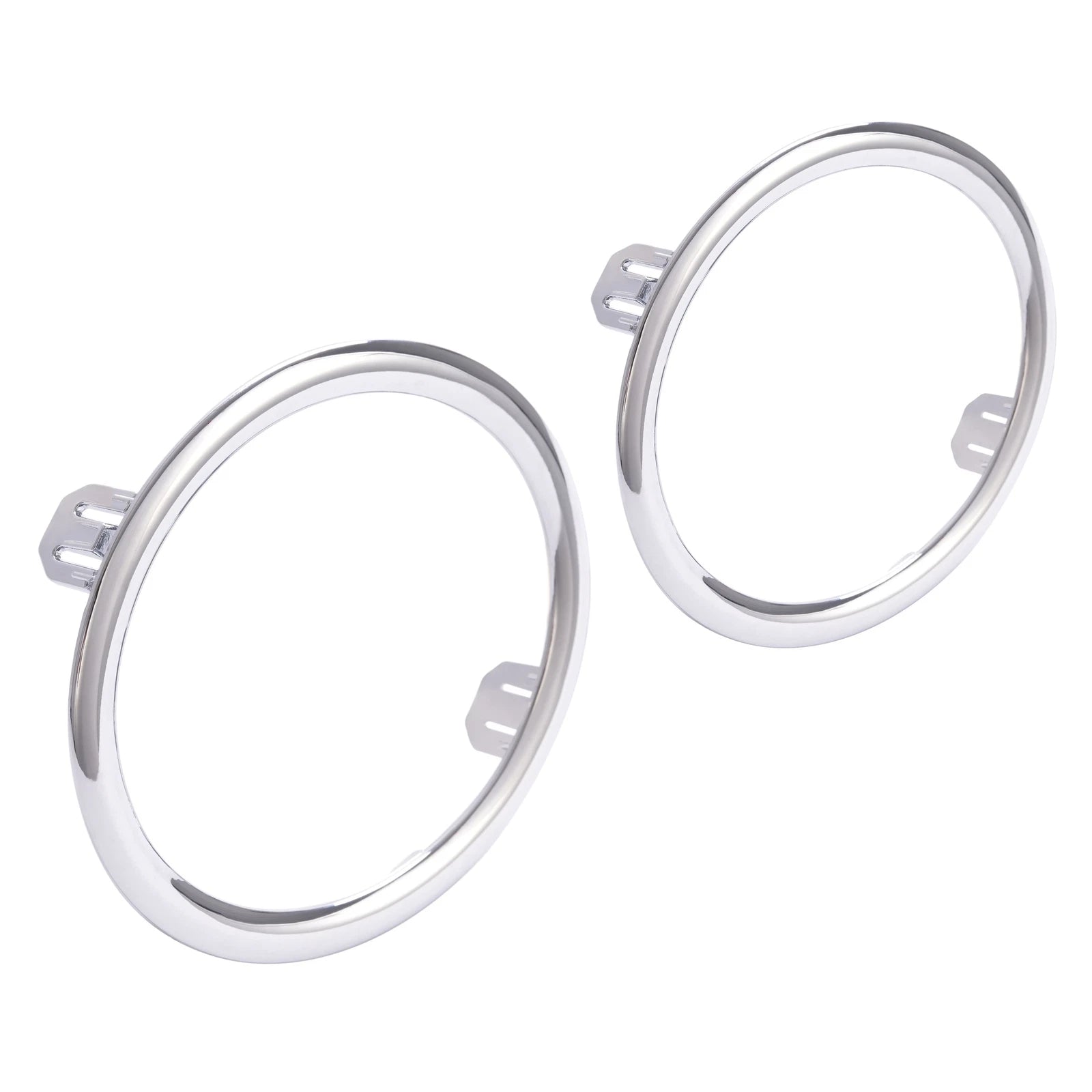 Set of 2 Fog Light Covers with Chrome Ring for Honda Pilot (2012-2015)