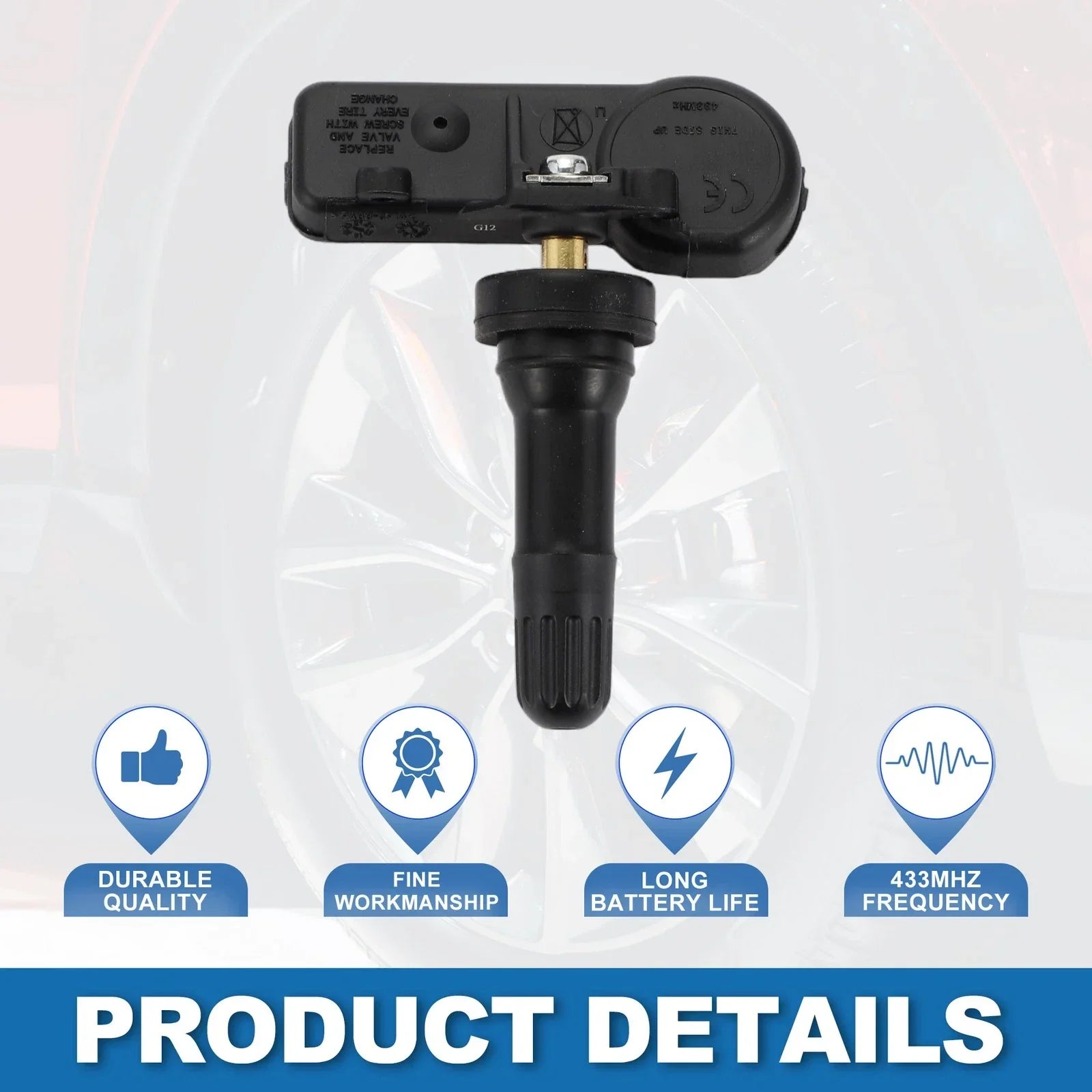 Tire Pressure Sensor 433MHz for Dodge Challenger (2010-2021)