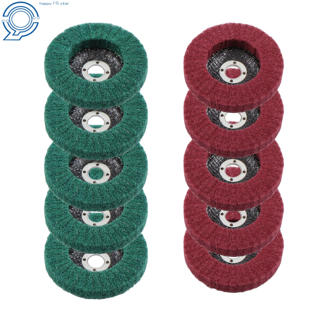 4 Inch Scour Flap Discs for Angle Grinder (Pack of 10, 180 & 320 Grit)