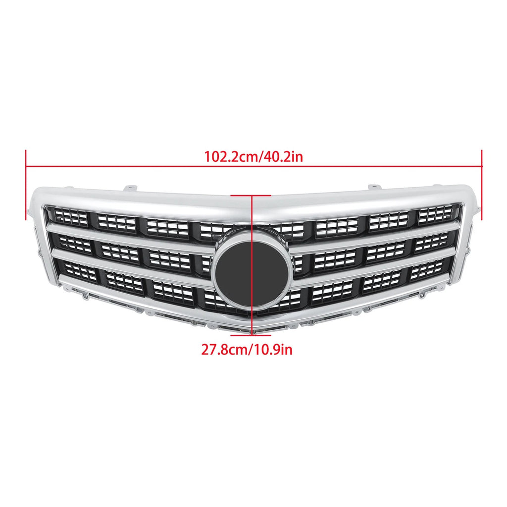 Matte Chrome Front Upper Bumper Grille for Cadillac ATS (2013-2014)