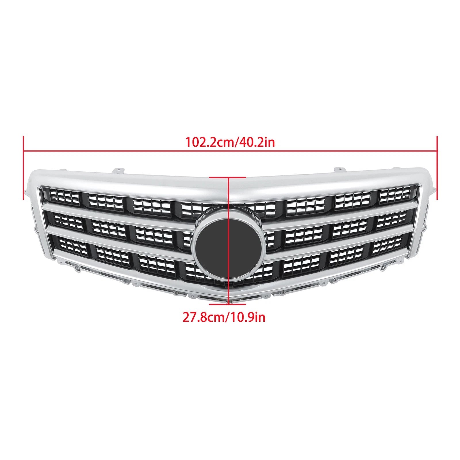 Matte Chrome Front Upper Bumper Grille for Cadillac ATS (2013-2014)