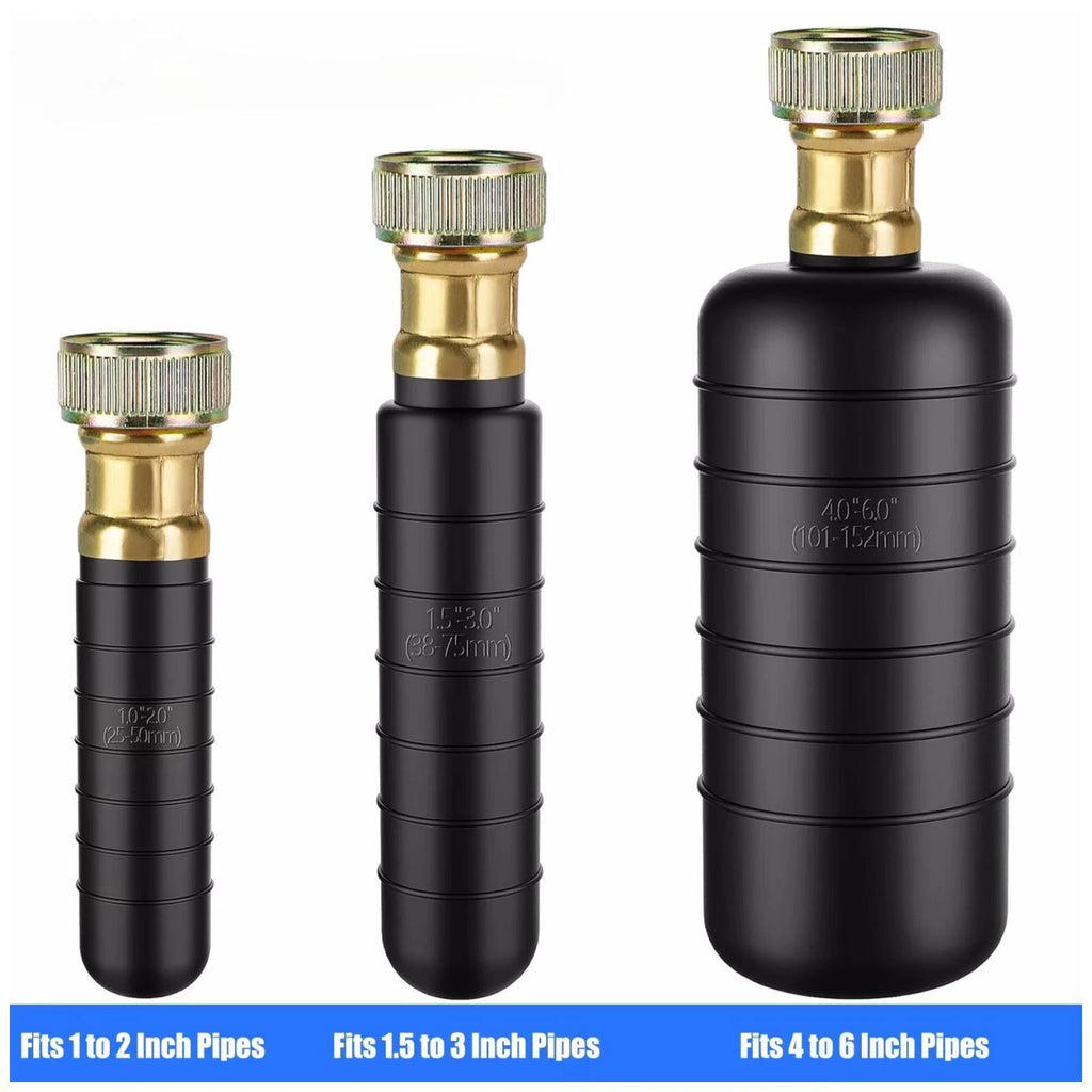 3X Rubber Drain Bladder Unclog Tool for Bathroom Sink Shower Drain (1"–6")