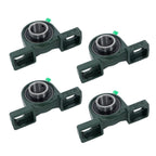 Set of 4 Pillow Block Mounted Ball Bearings for Various Applications