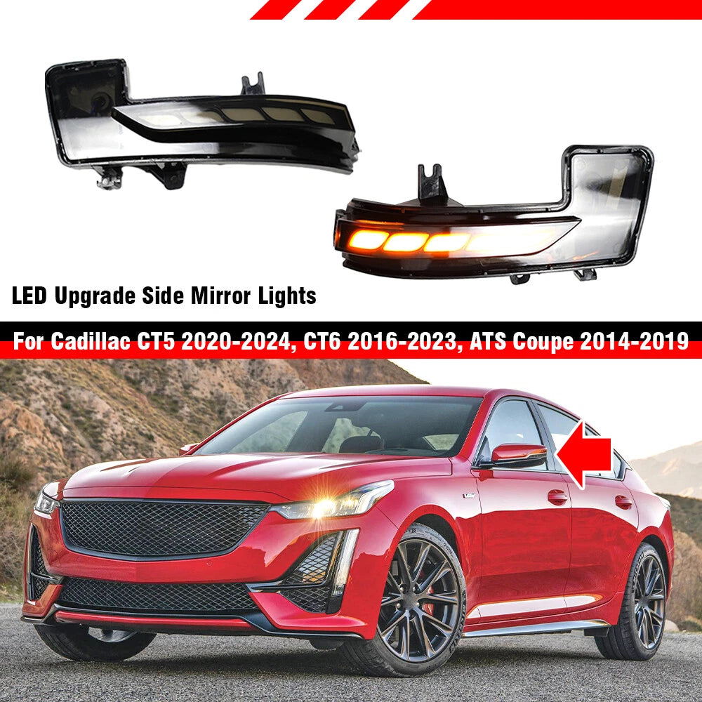 LED Side Mirror Turn Signal Light for Cadillac CT5 (2020–2024), CT6 (2016–2023)