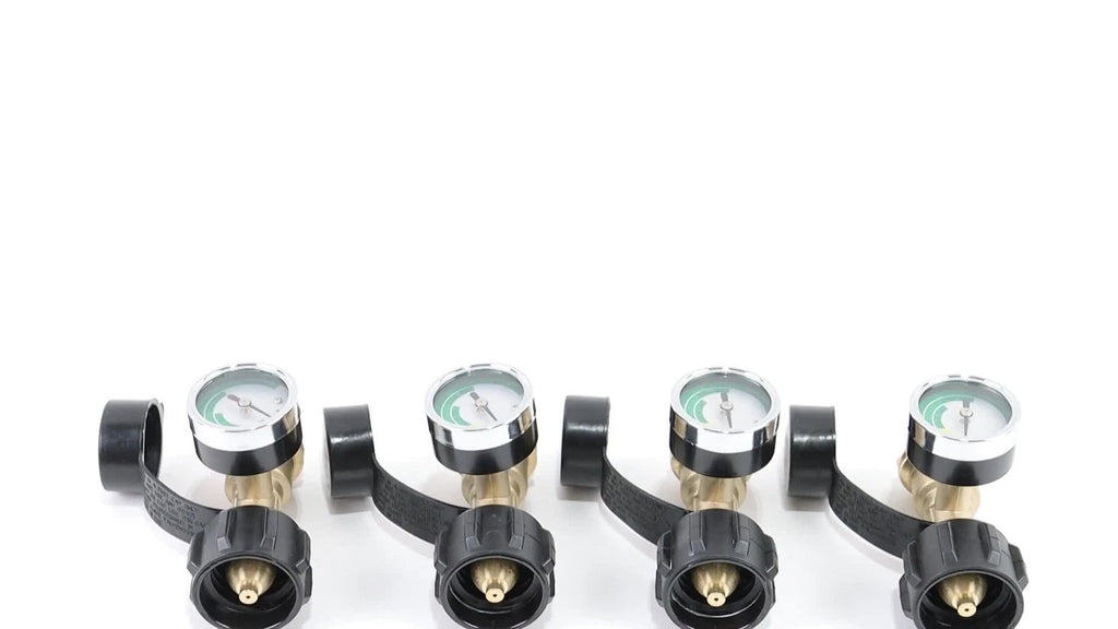 Set of 4 Copper Gas Tank Inflation Joint Converters for Propane