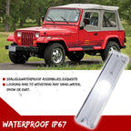 Set of 2 Clear Fender Side Marker Lights with LED for Jeep Wrangler YJ