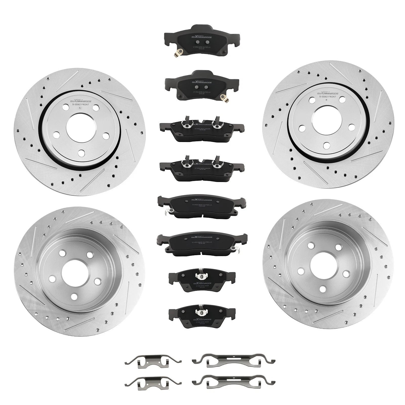 Brake Disc Rotors & Pads Kit for Jeep Grand Cherokee (2011–2018)