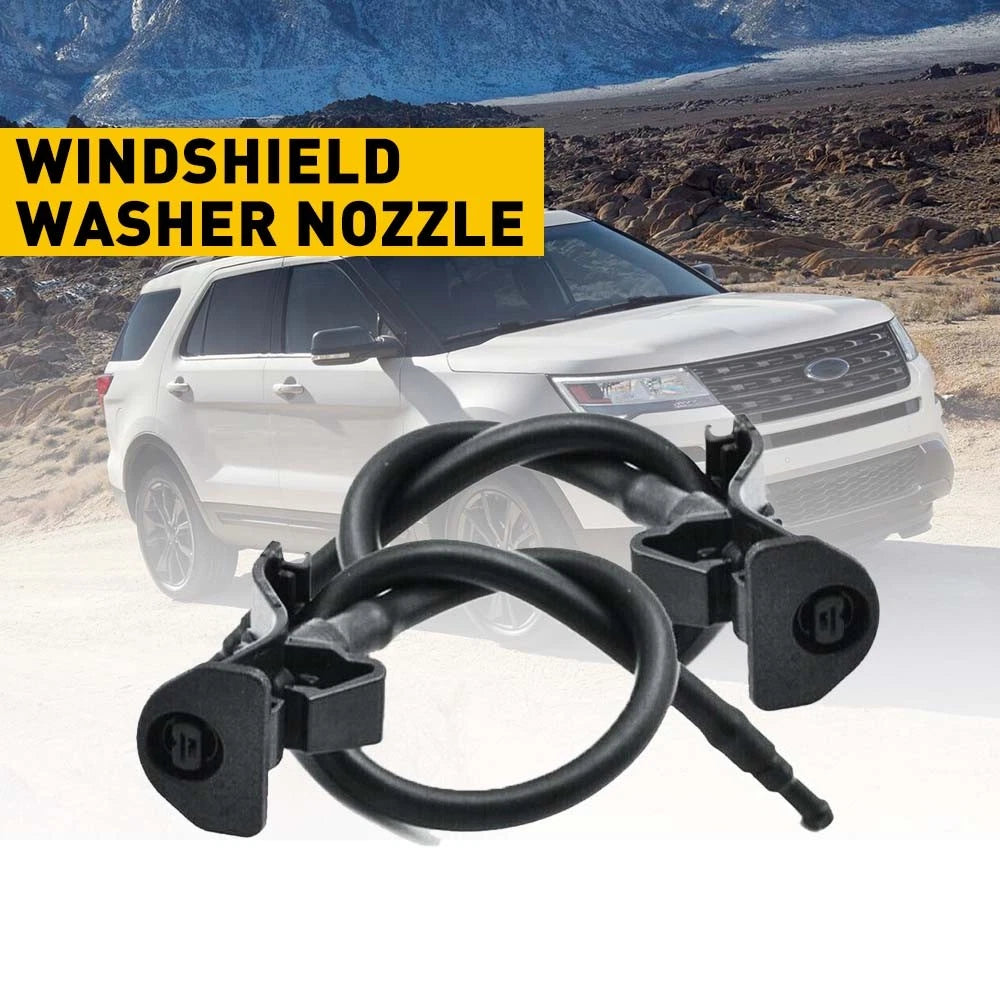 2X Wiper Washer Nozzle Sprayer for Ford Mustang (2010–2014) Explorer MK5 (2011–2018)