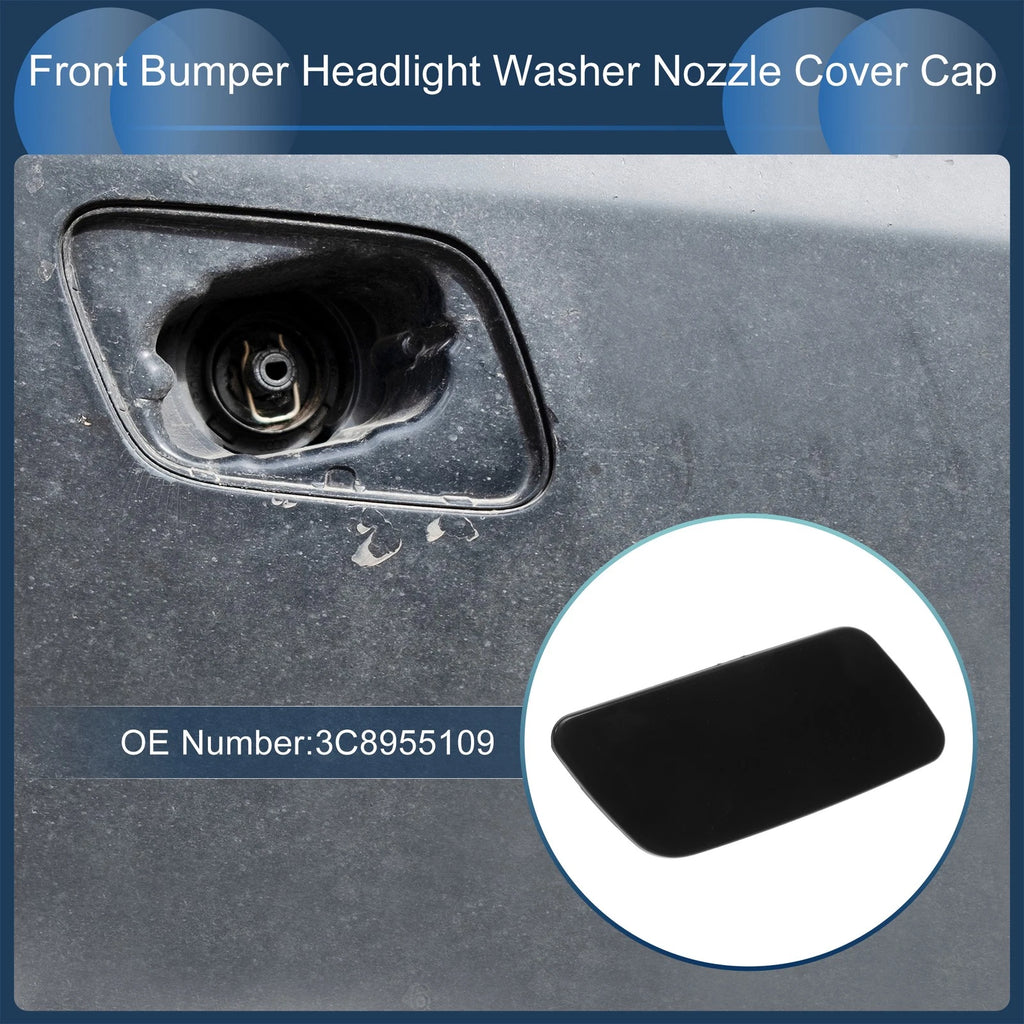 Front Left Washer Nozzle Cover Cap for Volkswagen Passat CC (2008–2012) Black