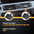 Set of 4 Air Conditioning Vent Outlet Tab Clips for BMW 3 Series E90 E91 (2005–2012)