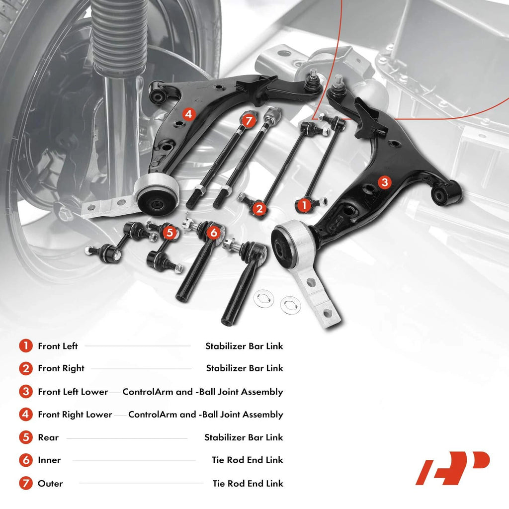 10x Control Arm with Ball Joint Assembly for Nissan Quest (1993–2002)
