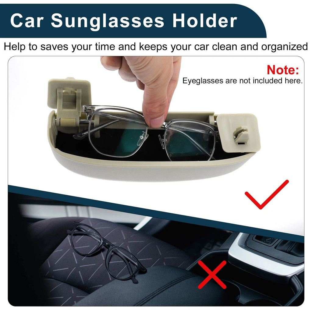Sunglasses Case for Toyota RAV4 (2019–2023) Eyeglasses Holder ABS Beige