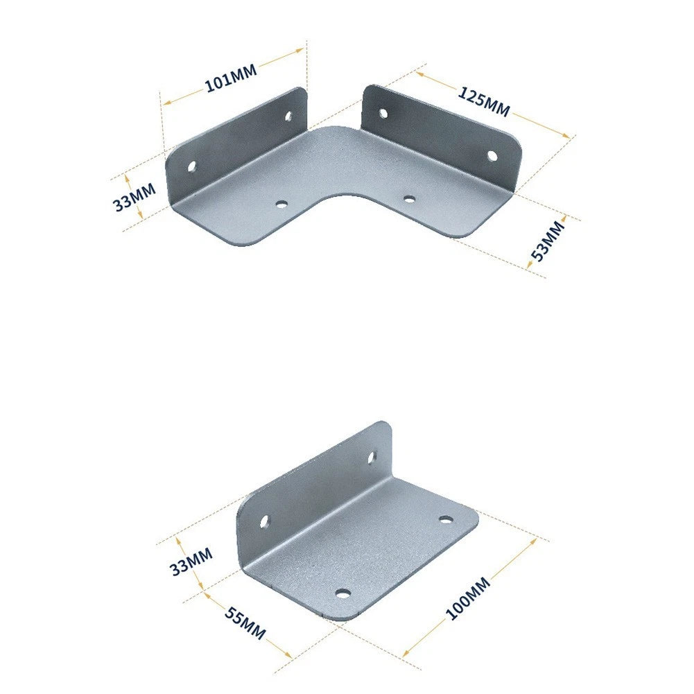 Photovoltaic Mounting Brackets for Boats RVs Yachts (Silver)