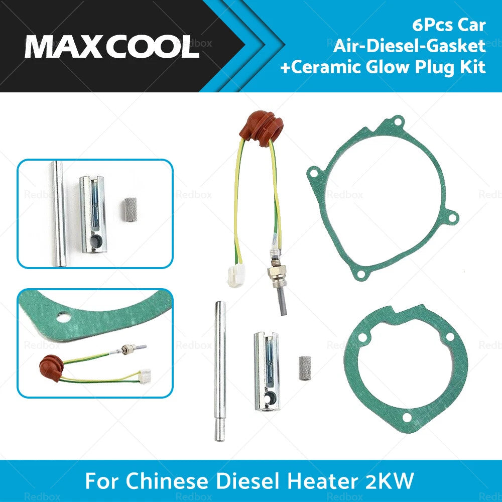 6Pcs Glow Plug Gasket Kit for Chinese Diesel Heater 2KW 12V
