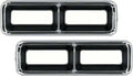 Chrome Rear Tail Light Lamp Bezels Pair for 1968 Chevy Camaro