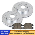 Front Slotted Rotors and Brake Pads for Chevy Silverado GMC Sierra 1500 (2007–2018)